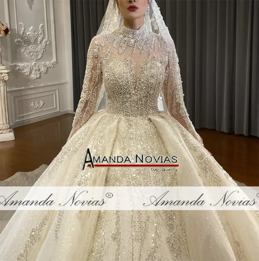 Luxury Full Beading Wedding Dress Amanda Novias Real Work