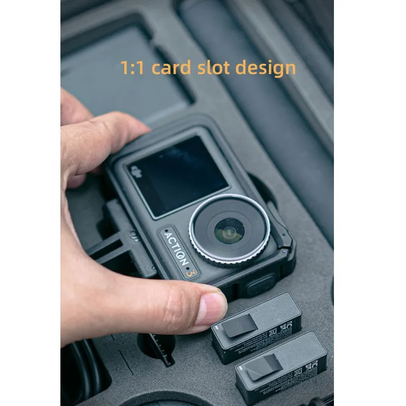 Portable Case PU Waterproof Bag Charger Battery Base Selfie Stick Storage Handbag for DJI Osmo Action 4 /3 Camera Accessories 3