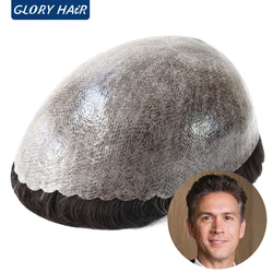0.12-0.14 mm I Skin Toupee Human Wig Men Human Hair Prostheses Men Capillary Prothesis Hairpiece for Men Shipping Brazilian