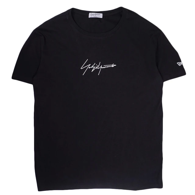 Yohji Yamamoto Silver Thread Embroidery Autograph Baggy Round Neck Short Sleeve T-Shirt For Men And Women Japanese