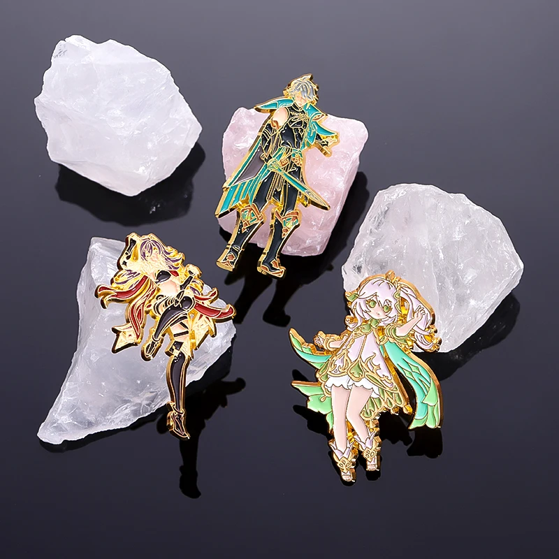 

Genshin Impact New Character Enamel Pins Custom Nahida Alhaitham Dehya Brooches Lapel Badges Cartoon Jewelry Gift Drop Shipping