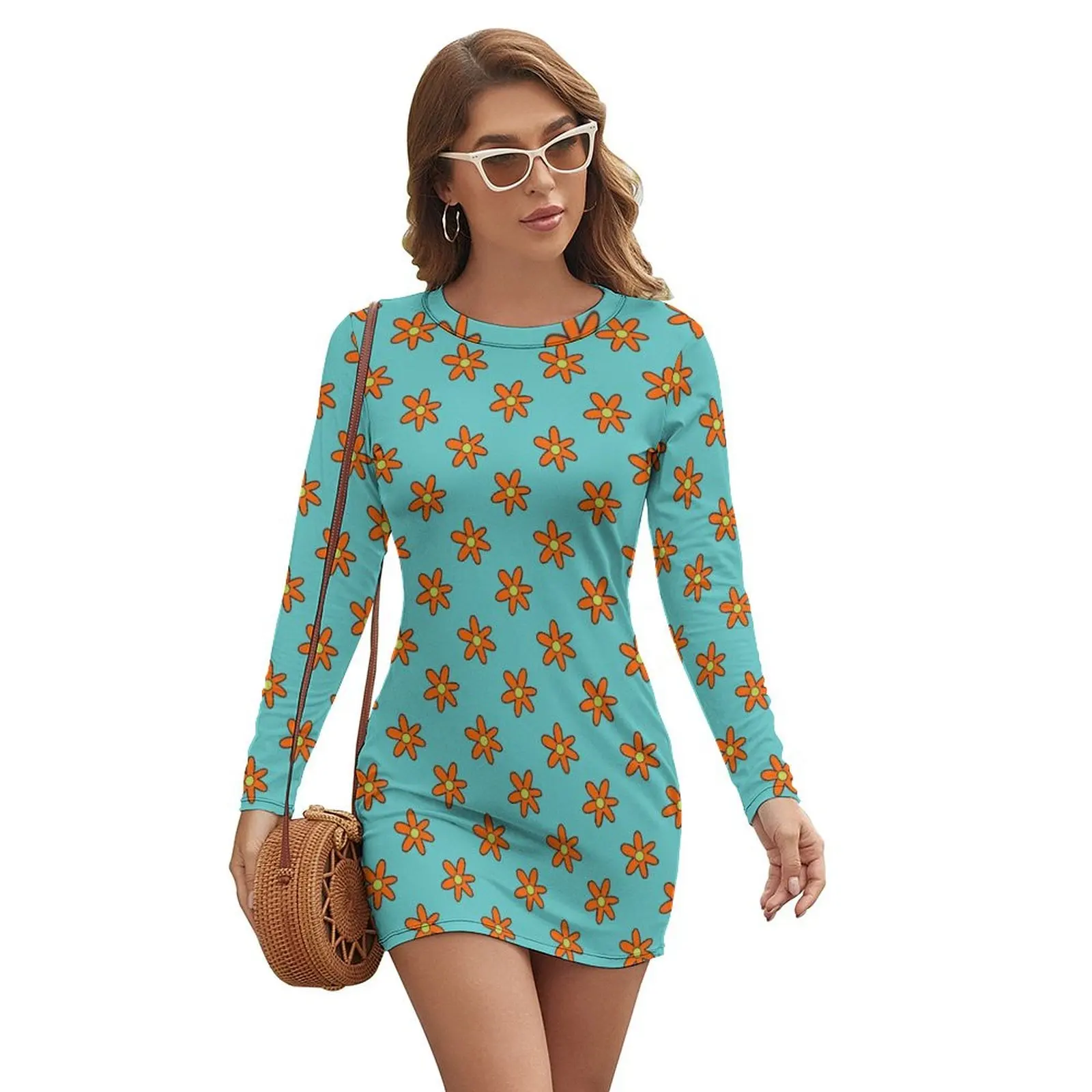 

mystery machine flower pattern Long-sleeved Dress evening dress woman dresses women summer 2024