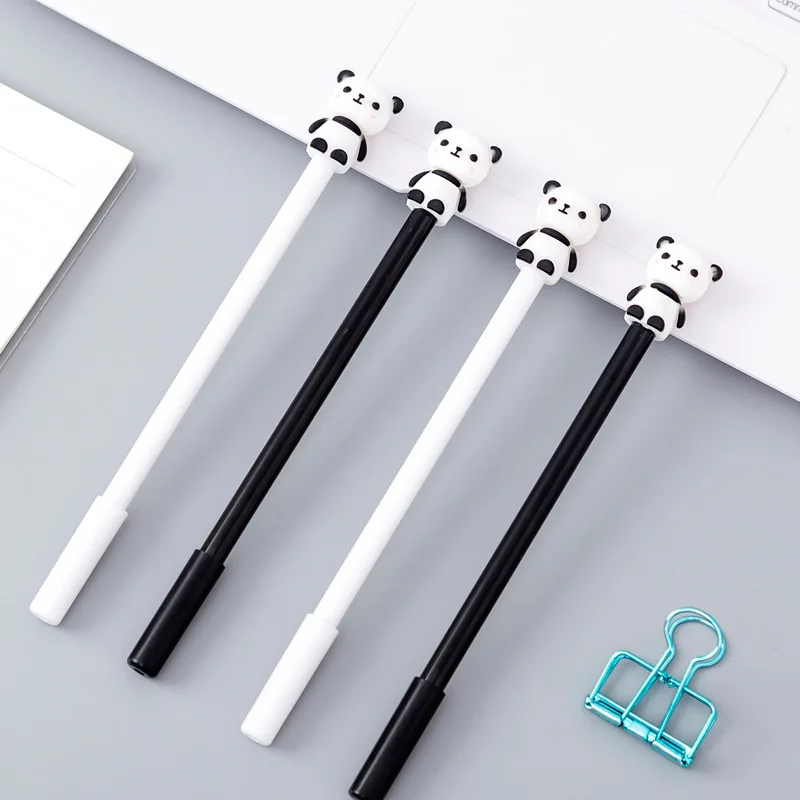 Stationery Gel Pen Cute Panda Cartoon Neutral Pen Suppl Student Black Ink 3