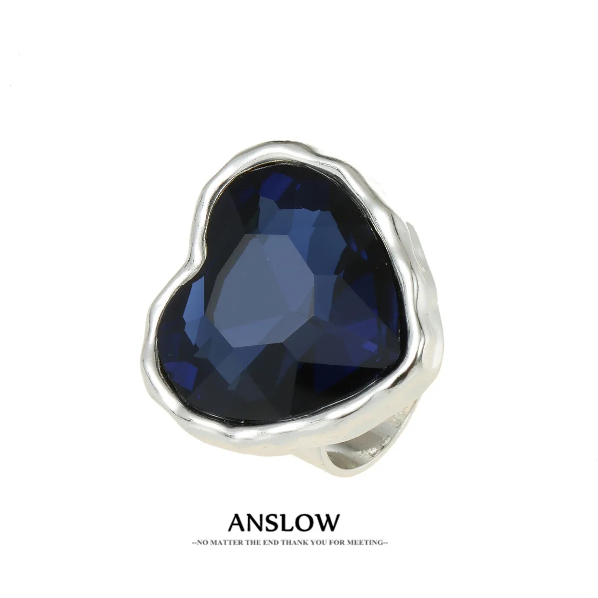 Anslow Fashion Jewelry Hot Saleopening Size Ocean Heart Finger Rings Per Le Donne Coppia Loves Promise Wedding Spedizione Gratuita
