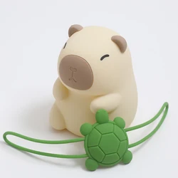 Cartoon Silicone Capybara Sleep Lamp - Rechargeable LED Night Light, Cute Colorful Bedside Decor for Children, Ideal Holiday Gift (Capybara Lamp)