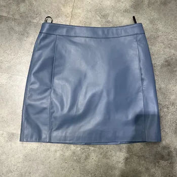 Selena High-Waist Sheepskin Mini Skirt