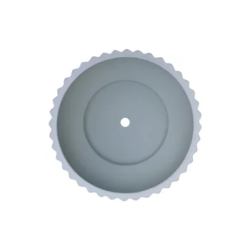 White Round Ceramic Flower Pot, 12-Inch Fischer Style Planter for Home or Garden 5