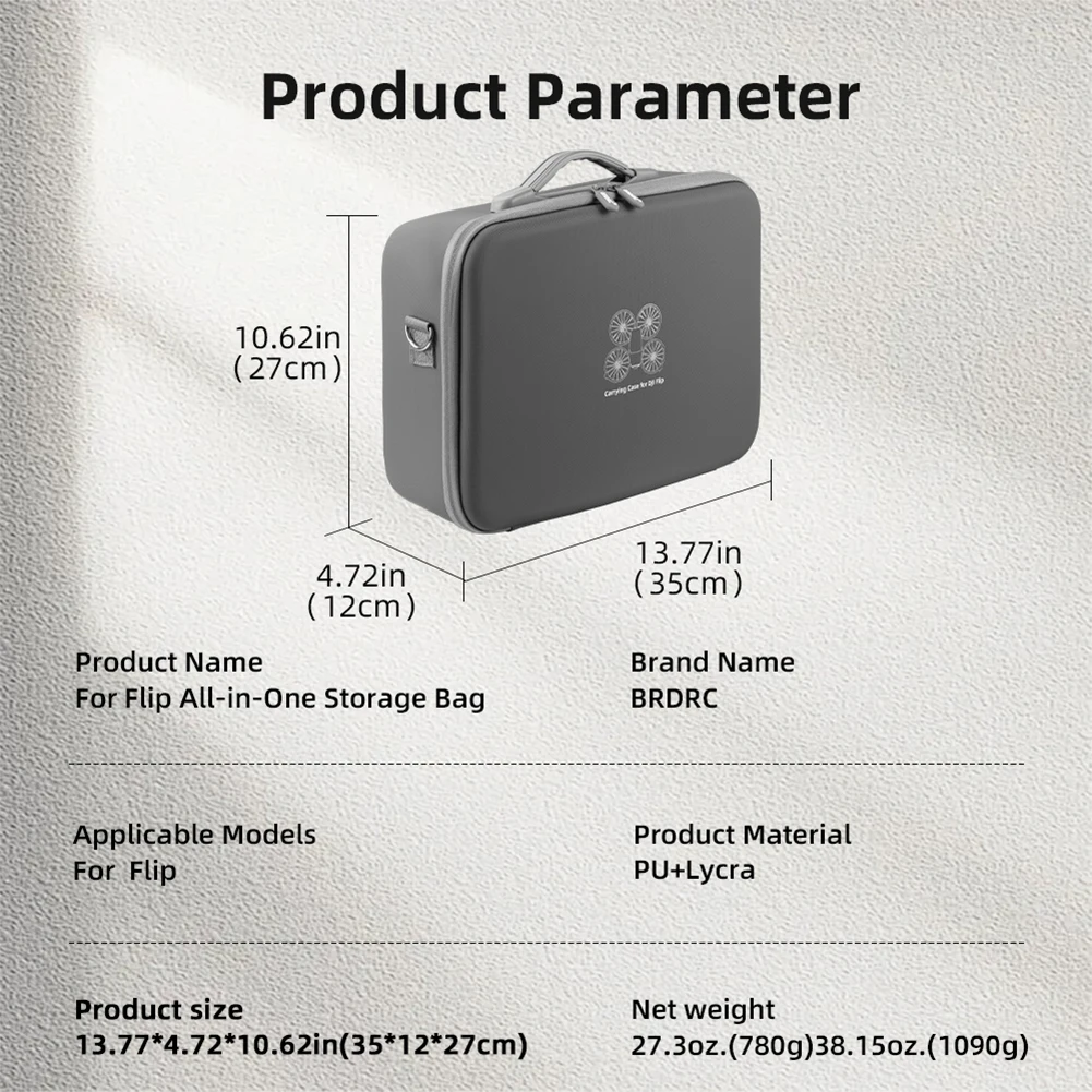 for DJI Flip Drone Portable Carrying Case All-in-One Storage Bag Drop-resistant Protective Case Protector Bag Handbag Accessory