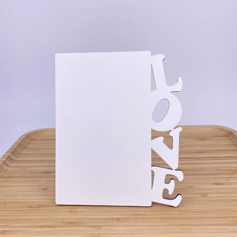5개입 팩 무지 흰색 승화 MDF LOVE 사진 액자