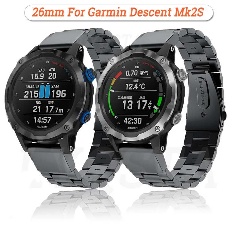 Premium Stainless Steel Watchband - Metal Strap for Garmin Fenix and Enduro Series