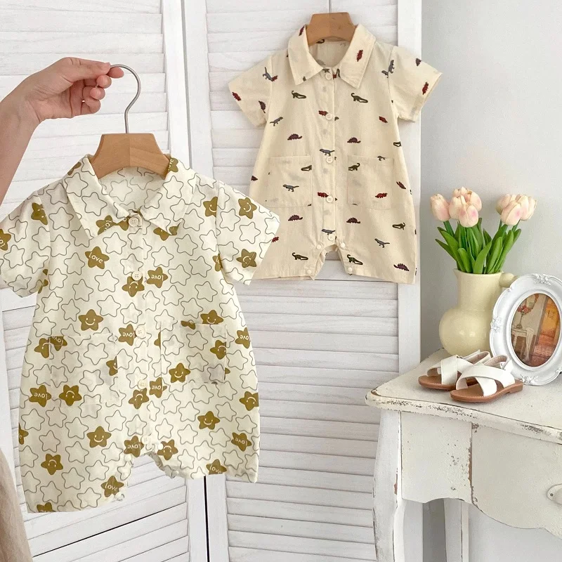 

Комбинезон для мальчиков 0-2 лет, с отложным воротником