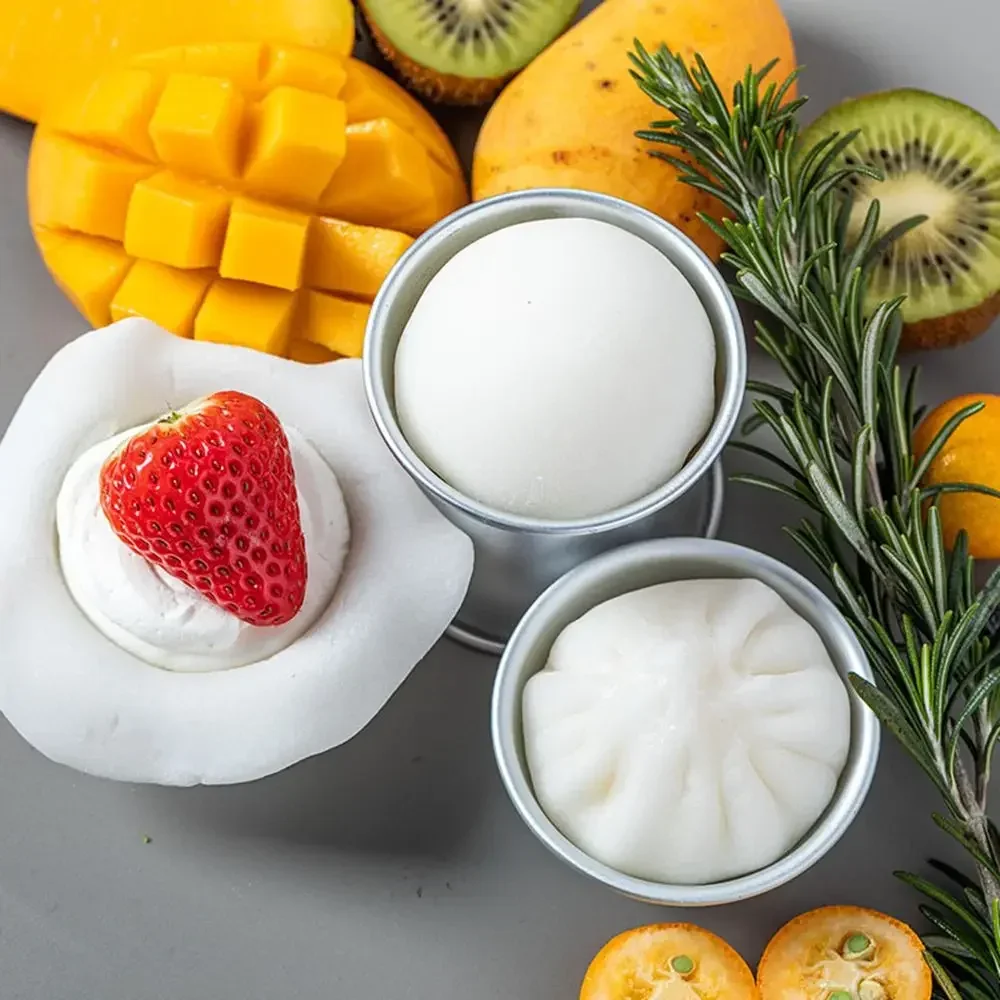 Aluminium Alloy Daifuku Dessert Mould Half Round 3D Mould Mochi Mold Snowball Dessert Cake Pastry Bomb Mould Kitchen Accessories