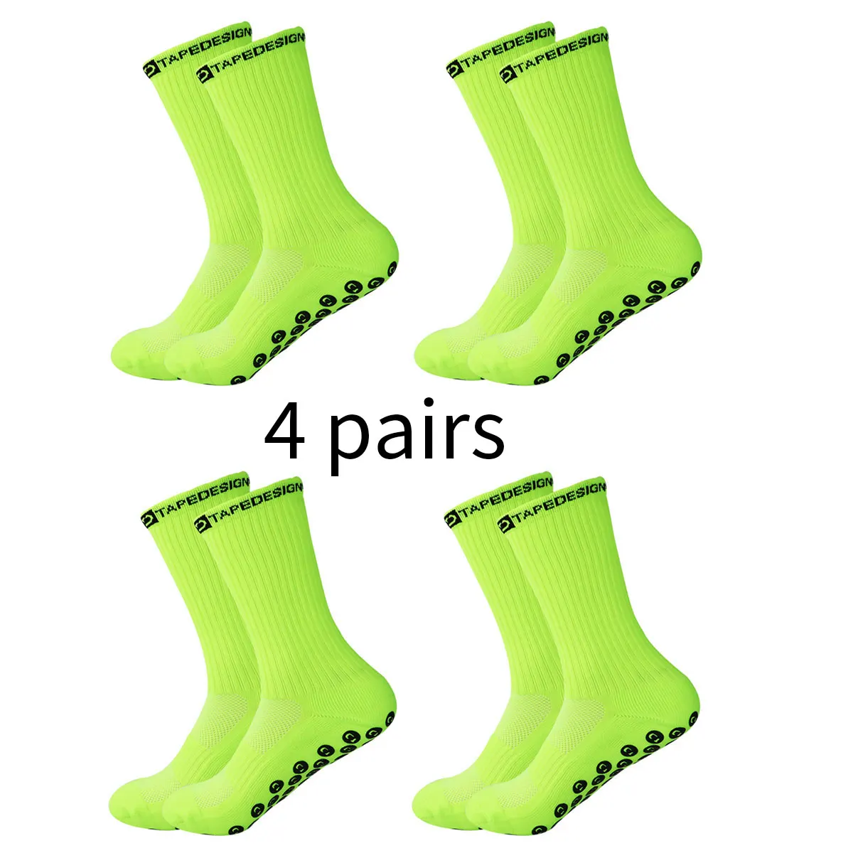 New Solid Color Anti Slip Rugby Sports Socks for Men's Sports Bicycles Short Socks for Men's Athletes 4 pairs Sports Socks Football Socks Fitness Sports Socks Sport Socks