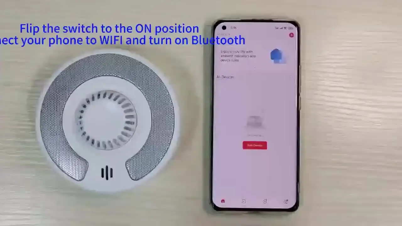 Qusedwey WLAN Hitzemelder - Smart Rauchmelder Mit Tuya App Steuerung