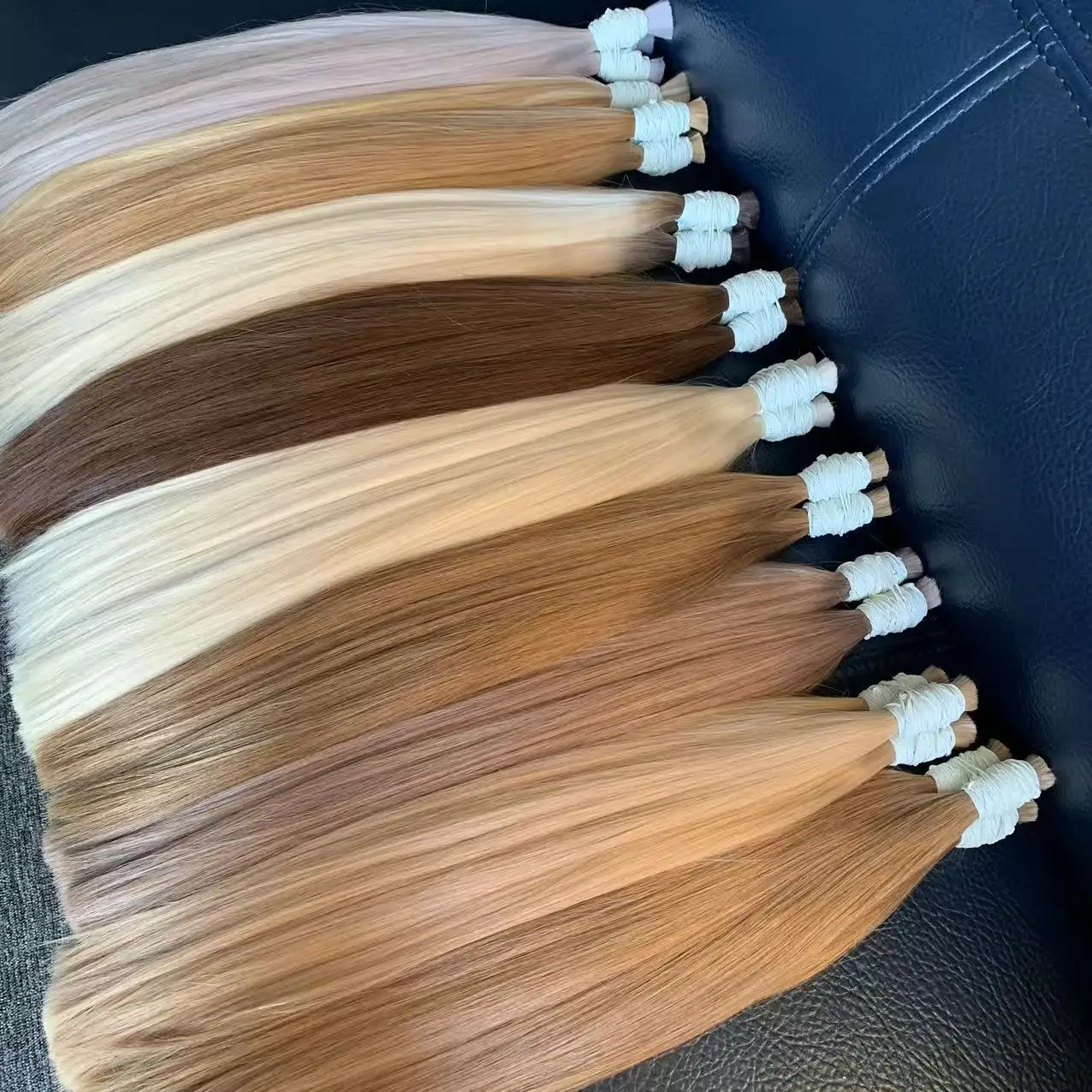 Vietnam Double Drawn 60% Density Virgin 100% Human Hair Bulk Extension Highlight Weaving For Braiding Unprocessed Straight Hair 4