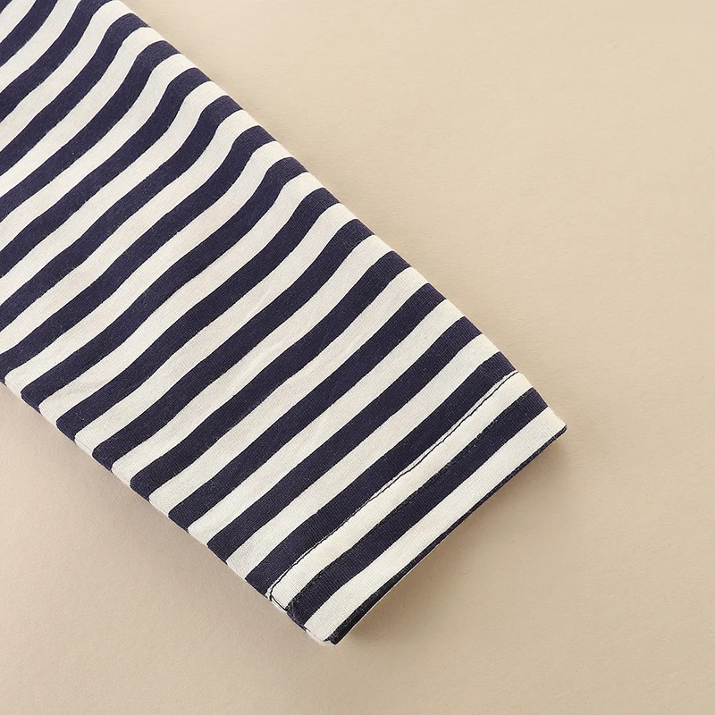 Luminous Children's Clothing 2025 Autum Rocket Long Sleeves Striped T-shirt Cotton Tops Baby Boys Kids Clothes