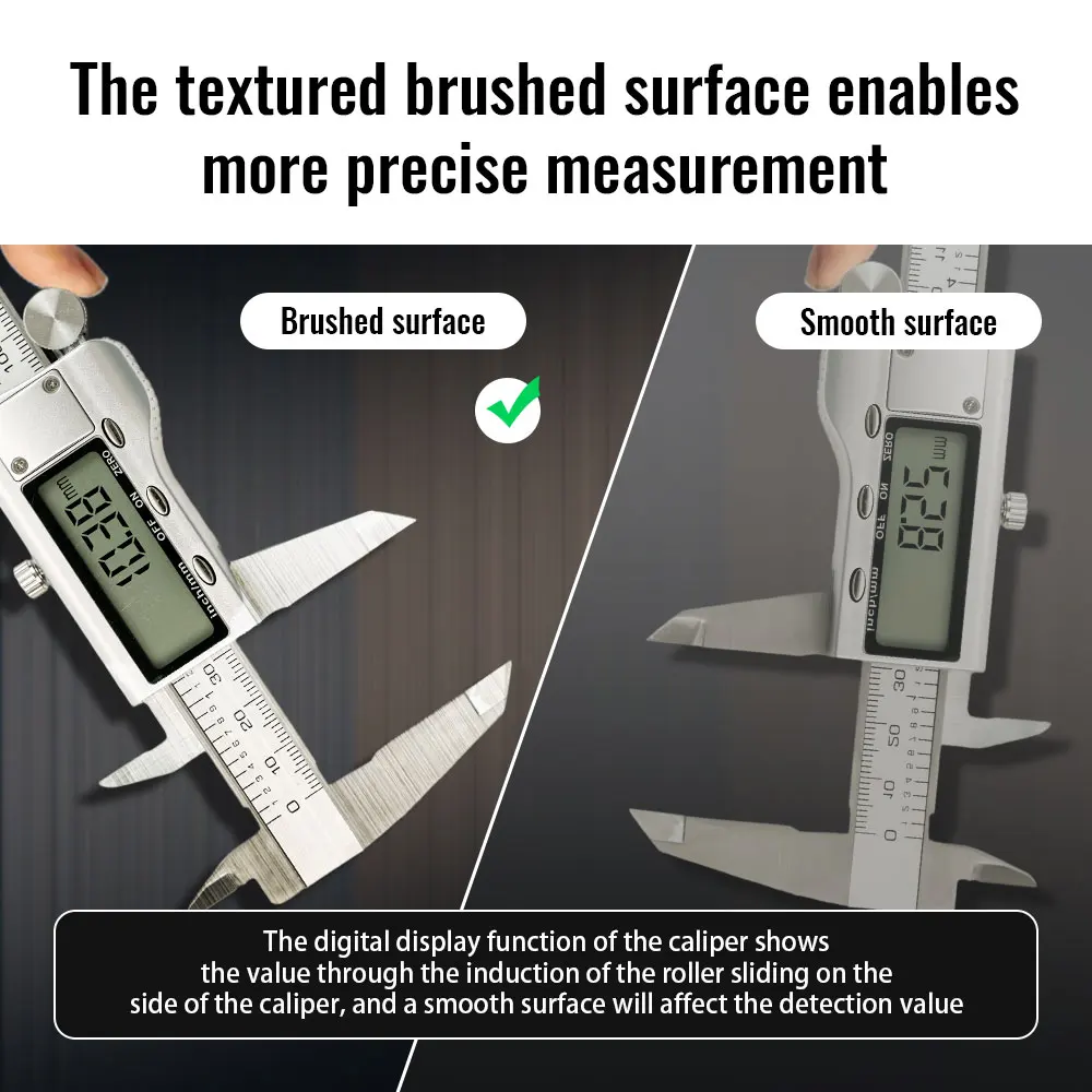 Vernier Caliper Portable 6-Inch 150mm Stainless Steel Electronic Digital Metal Micrometer Measuring