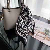Luxury Square Silk Scarf for Women Hijab Hair Bands Neckerchief Female Satin Shawl Ribbon Headband Fashion Wraps Bandana 2024 2