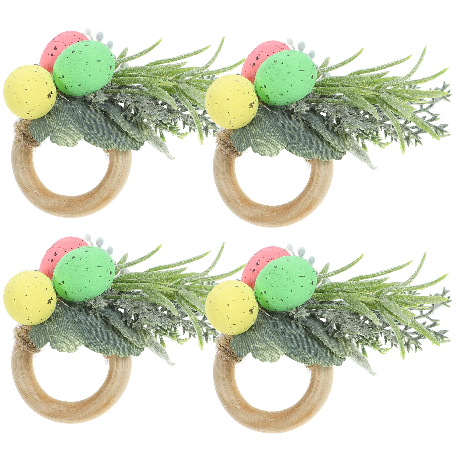 

4pcs Napkin Ring Holders Easter Egg Shaped Napkin Ring Party Holiday Napkin Buckles