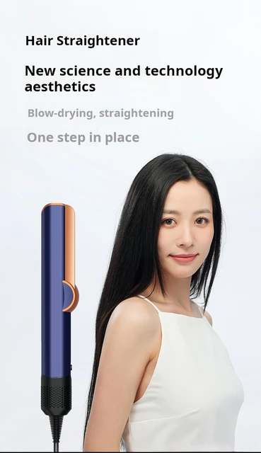 Professional 2-in-1 Hair Straightener And Dryer Heat-Up Flat Iron