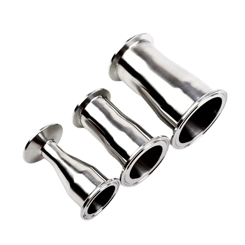Virola Sanitária Concentic Pipe Fitting Tri Clamp Redutor o d 19 25 32 38 45 51 63 76 89 102 mm 505 a 119 mm Aço Inoxidável