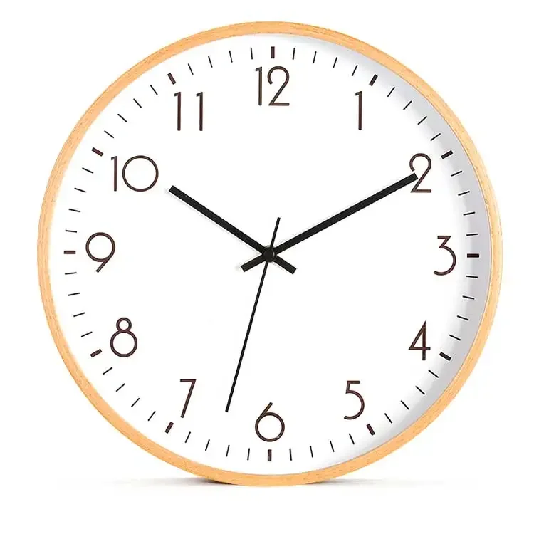 Round Wood Wall Clock Color:L;Sheet Size:10 inch