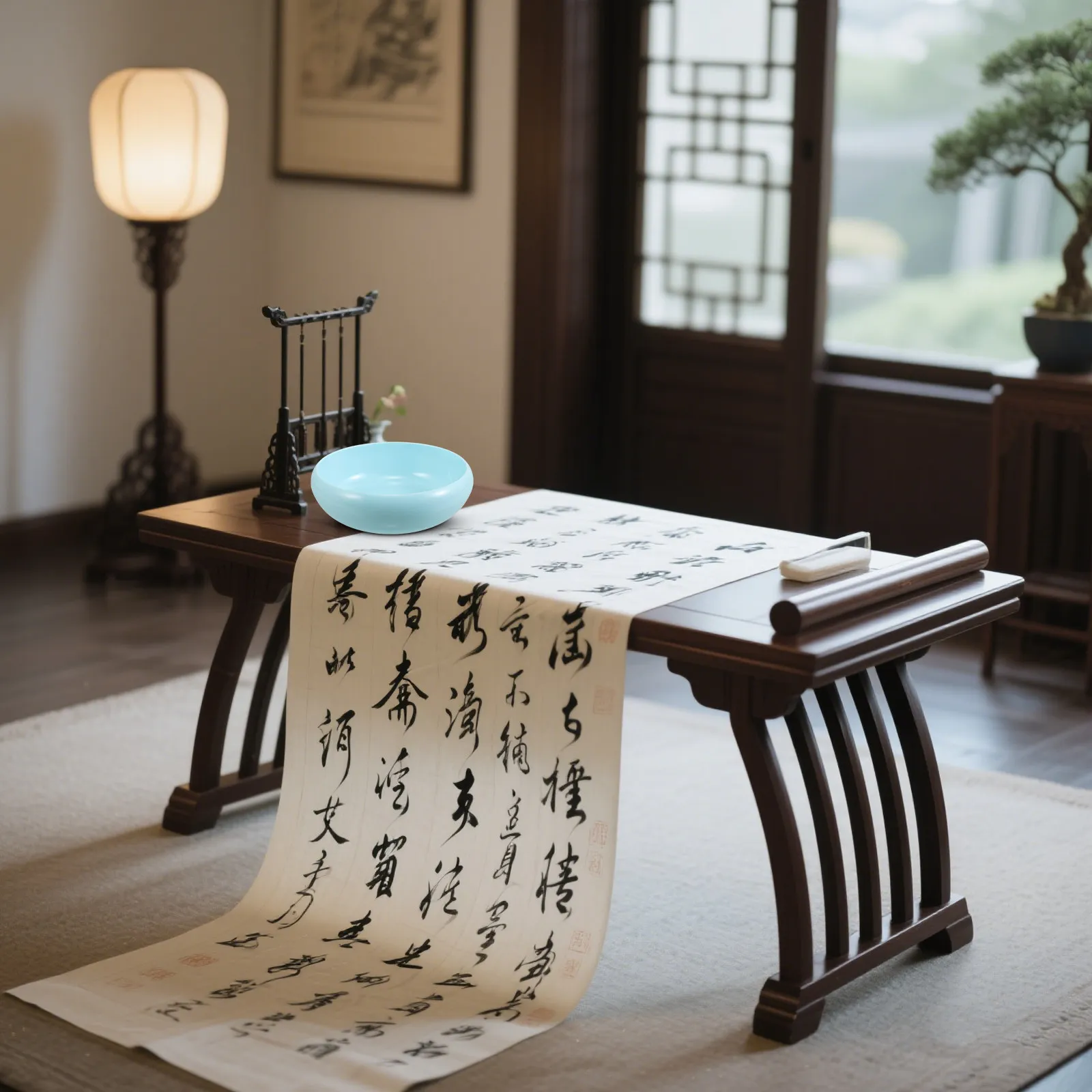 플라스틱 모조 도자기 잉크 브러시 세척기 서예 그림 브러시 세척 그릇 대용량 잉크 물통