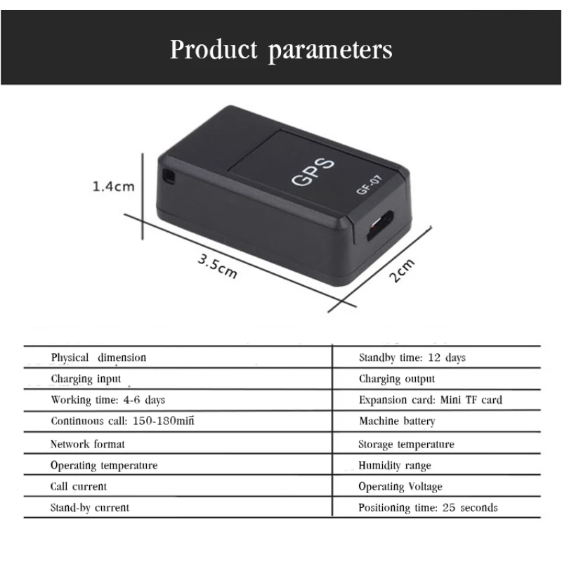 GPS Car Tracker Real Time Tracking Anti-Theft Anti-lost Locator Magnetic Mount SIM Message Positioner Mini