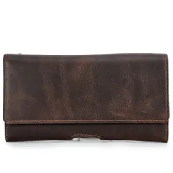 Vintage Leather Men's Waist Pack with Zipper Pocket - Genuine Leather