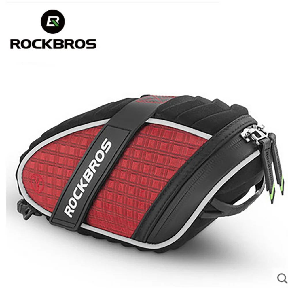 Bike Bag ROCKBROS 3D Shell Rainproof Saddle Bag Reflective Strip Bicycle Tail Shockproof Road Mountain Bike Accessories