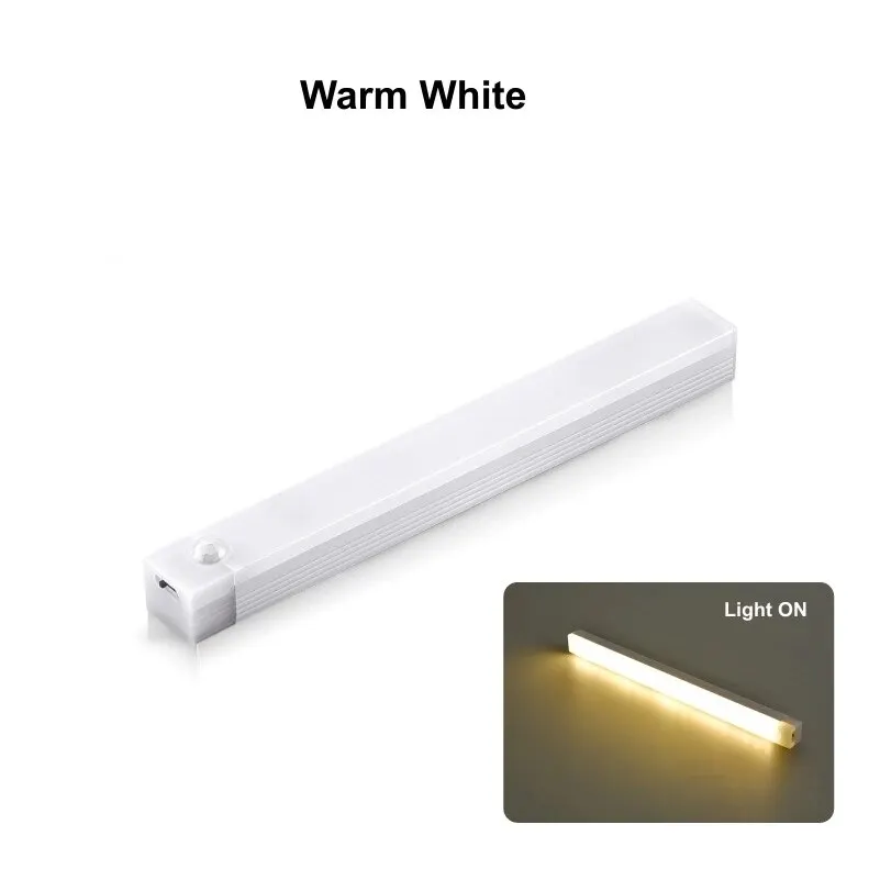 thumbnail image 1 of Lámpara LED recargable con sensor de movimiento para debajo del gabinete, lámpara inalámbrica para cocina, armario, mesita de noche, barra de luz de inducción, 1 of 5