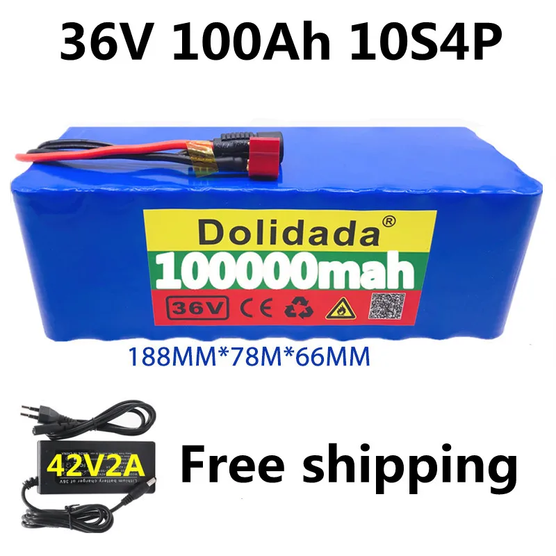

100% оригинальный аккумулятор 36 в 10S4P 1000 а/ч аккумулятор 100000 вт аккумулятор высокой мощности 42 в ма/ч электрический велосипед Ebike BMS + зарядное устройство 42в 2A