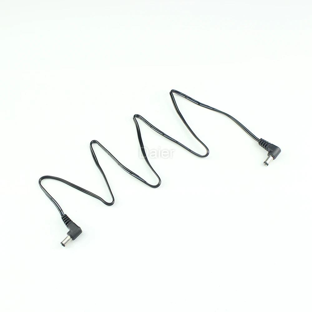 20PCS DC2.1F-DC2.1F 2.1mm 5.5X2.1X9.5MM Female Right Angle DC Power Plug With 700MM Wire Guitar Cable