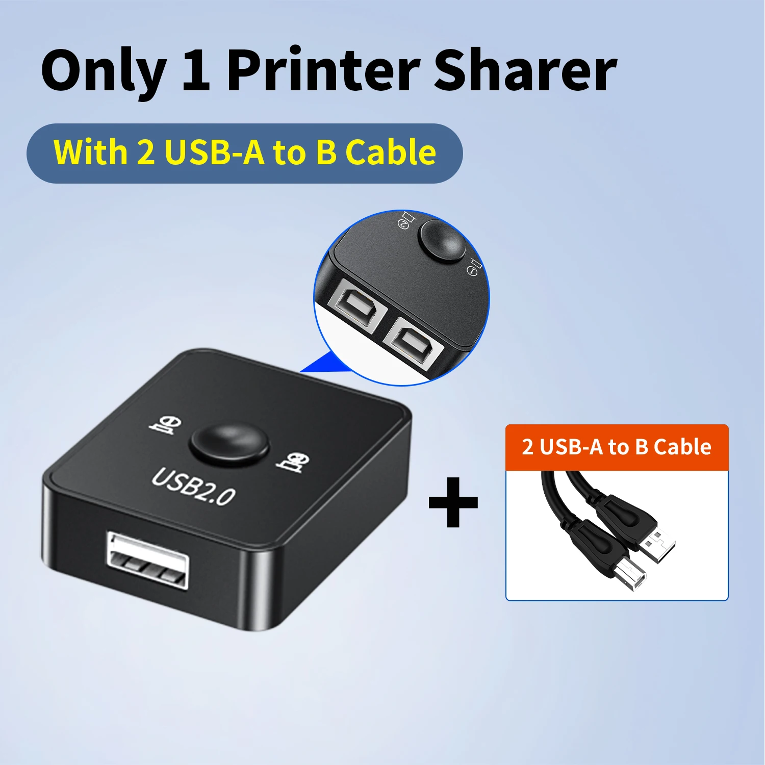 Delock USB 2.0 Switch voor 2 pc's op 1 apparaat - Met deze USB-switch