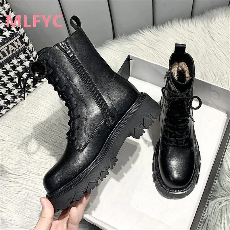 Botas térmicas gruesas de felpa para botas de nieve de suela gruesa, botas grandes de PU la moda, novedad de invierno, 2020| | - AliExpress