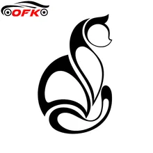 

Cat Pet Animal Decoration Car Stickers Vinyl Decal Black Silver 12.7CM*8CM
