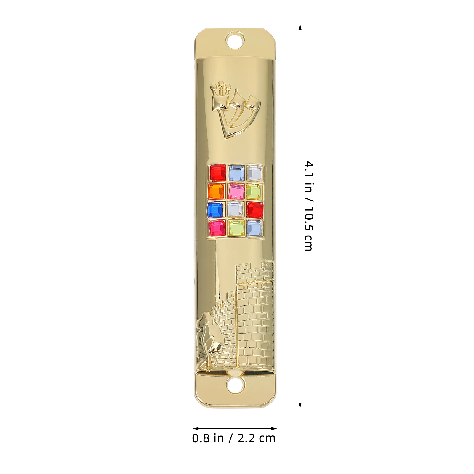 Metal Mezuzah Scroll Ornament Religious Judaica Door Scroll Jewish Mezuza Holy Plaque Retro Ornament 6