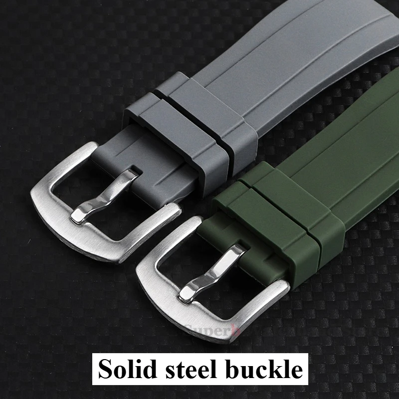 Universal Waterproof Sport Silicone Watch Band with Quick Release - Rubber Strap