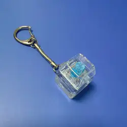 LED Keyboard Keychain Fidget Toy - Stress Relief Gadget & Gift (1 Button)