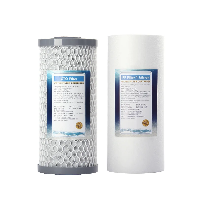 10inch/20inch Big fat pp cotton filter coconut shell sintered activated carbon filter