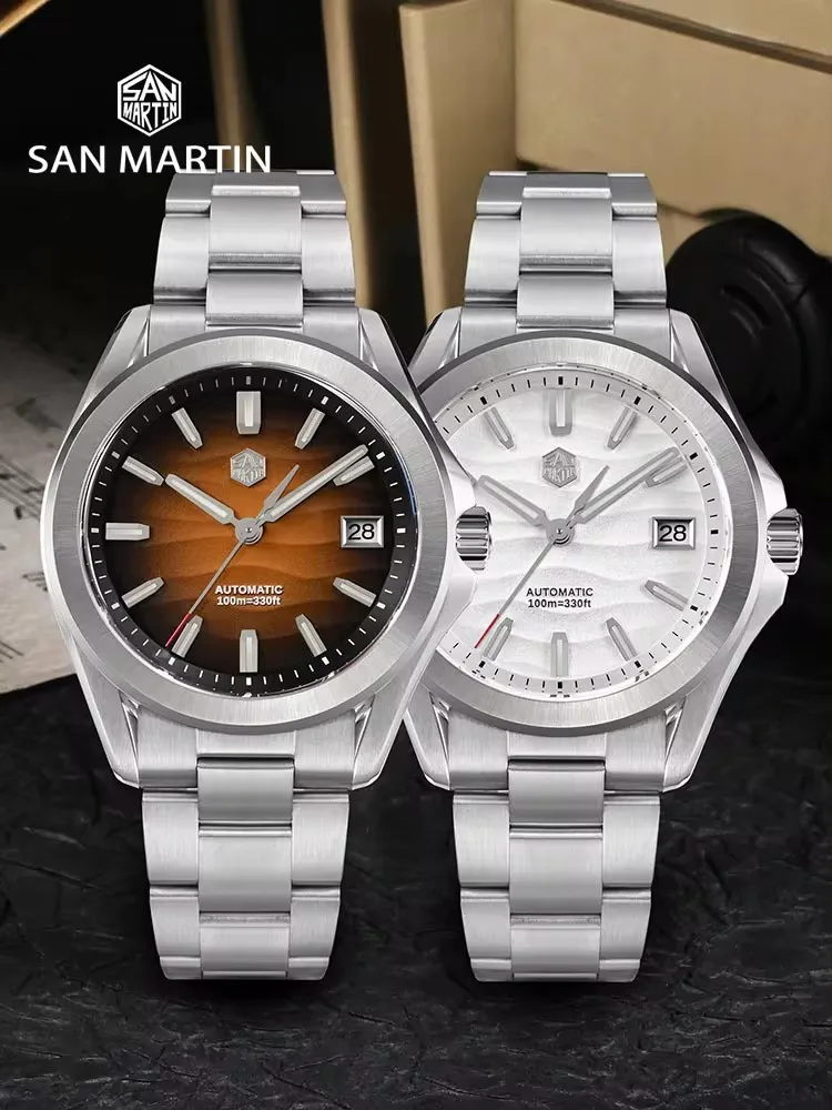 San Martin 2024 New Gada Watch 39mm Desert Texture Men Dress Watch NH35 Automatic Mechanical Sapphire Waterproof 100m Luminous 2