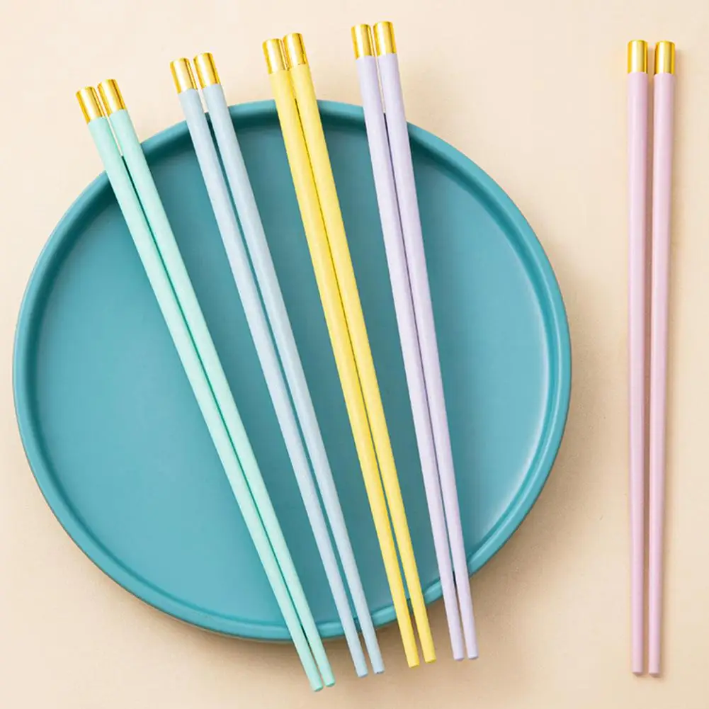 

Non-bending Chopsticks High Strength Non-slip Reusable Chopsticks 5 Pairs of Food Grade Bpa Free Tableware for Kitchen Tools Use
