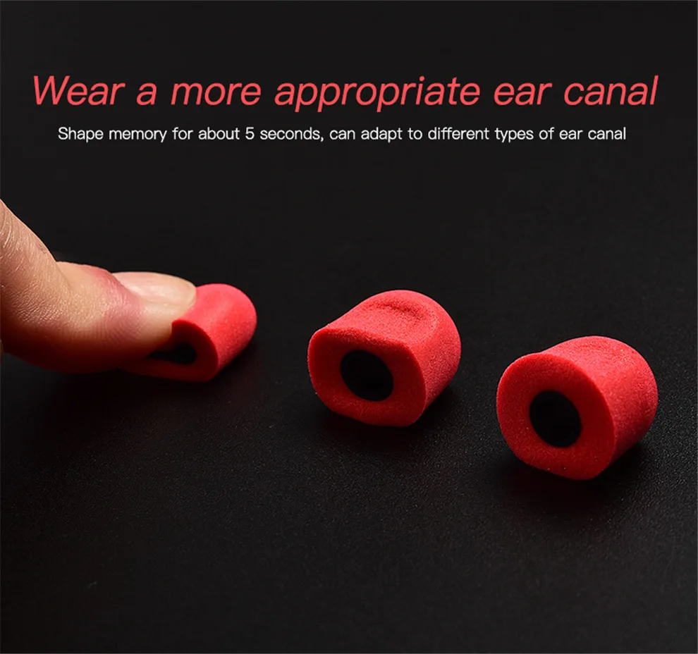 QKZ Headset Ear Cap 2/6PCS Noise Isolating Comfortble Memory Foam In Ear Tips Earbuds for QKZ KZ TRN Earphone Headphones 3