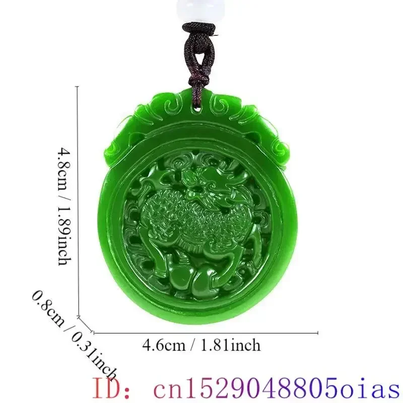 Natural Green Real Hetian Jade Pendant Jasper Necklace Stone Amulet Chinese Accessories Fashion Charm Jewelry Gifts for Women