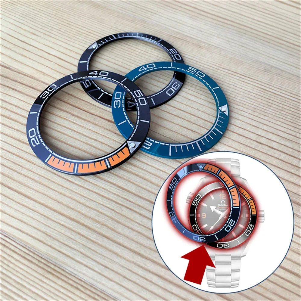 Lunetta Per Orologio In Ceramica Per Omg Ω Omega Seamaster Planet Ocean 600M Chronometro Master Coassiale Orologio Da 43.5 Mm