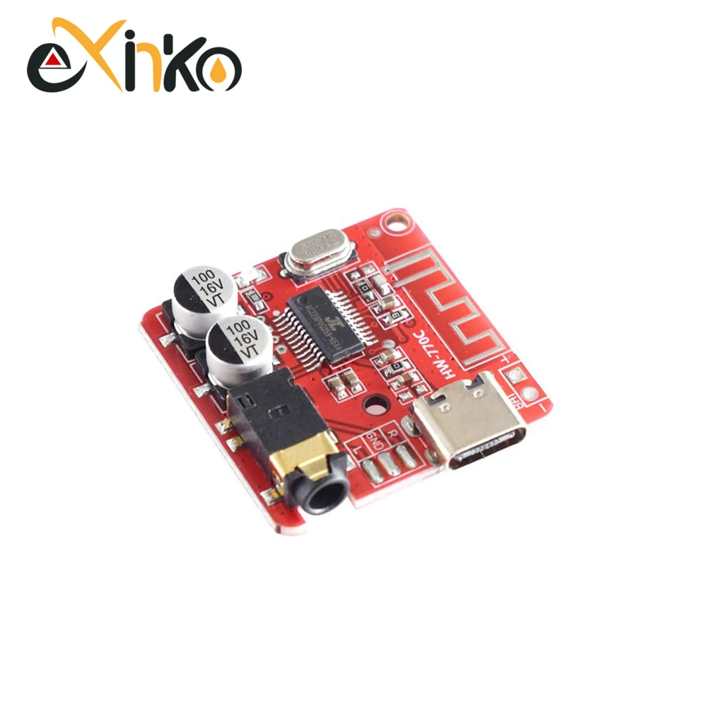 1-10PCS Bluetooth Audio Receiver Board Bluetooth 5.1 MP3 Lossless Decoder Micro USB 3.5mm Audio Output Amplifier Module Type-C 6