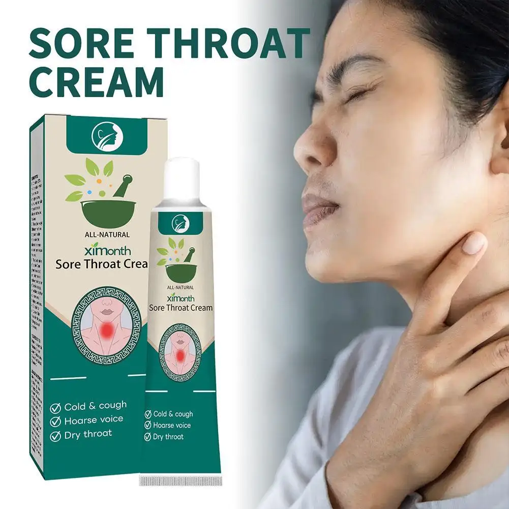 

Sore Throat Relief Topical Ointment Herbal Throat Itchy Treatment Cream Cough Soothes Sore Throats Ointment Pharyngitis Care 20g