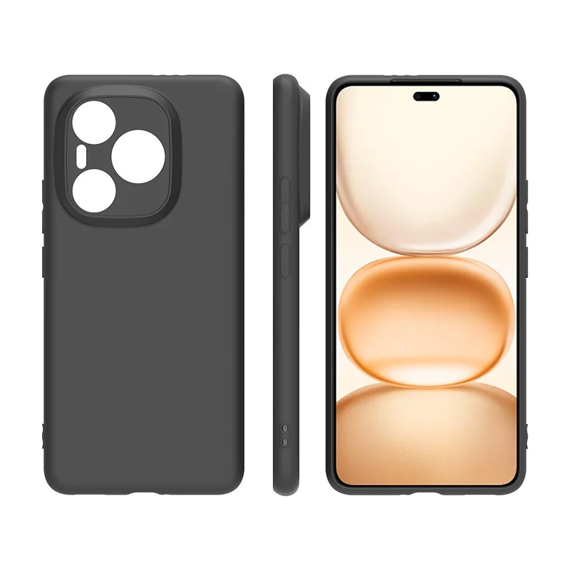 Sleek Matte Black Soft TPU Phone Case - Slim Silicone Back Cover