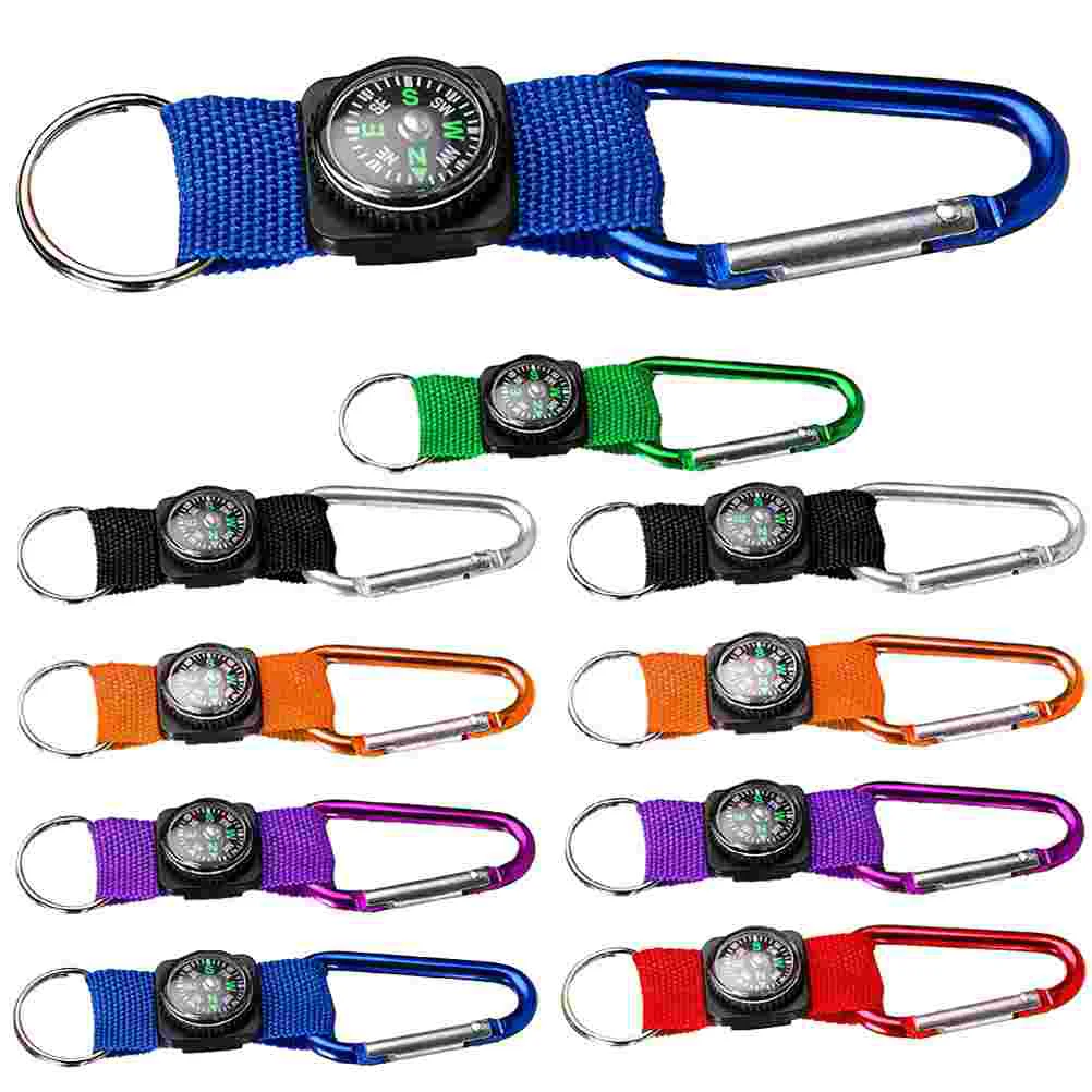 

Climbing Compass Carabiners Keychain Bulk Belt Clips Survival Hiking Pocket Outdoor Camping