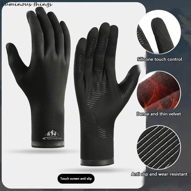 

1Pair Sports Gloves Warm Winter Touchscreen All Finger Windproof Waterproof Climbing Riding Protective Gloves For Men Women